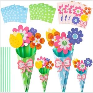 💜BeYumi Flower Bouquet Craft Kit - 48Pcs Mother's Day Flower Bouquet